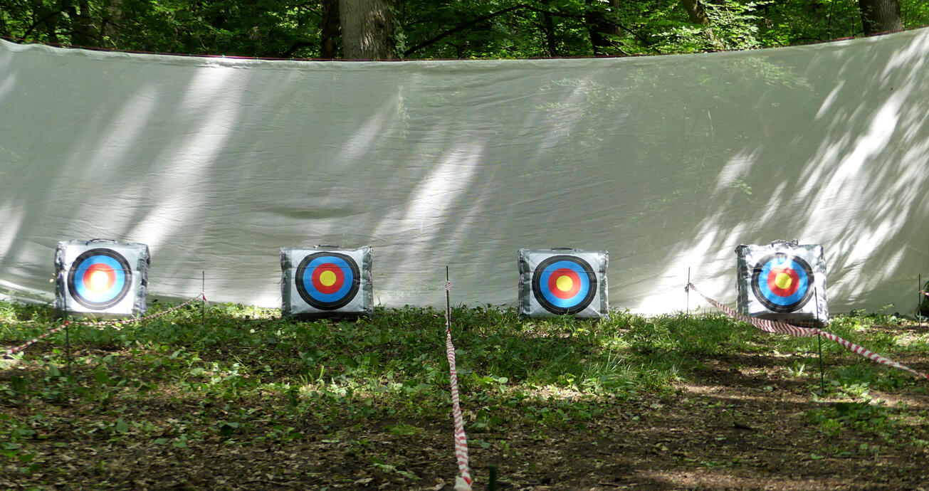 poligonul gata amenajat pentru arcași